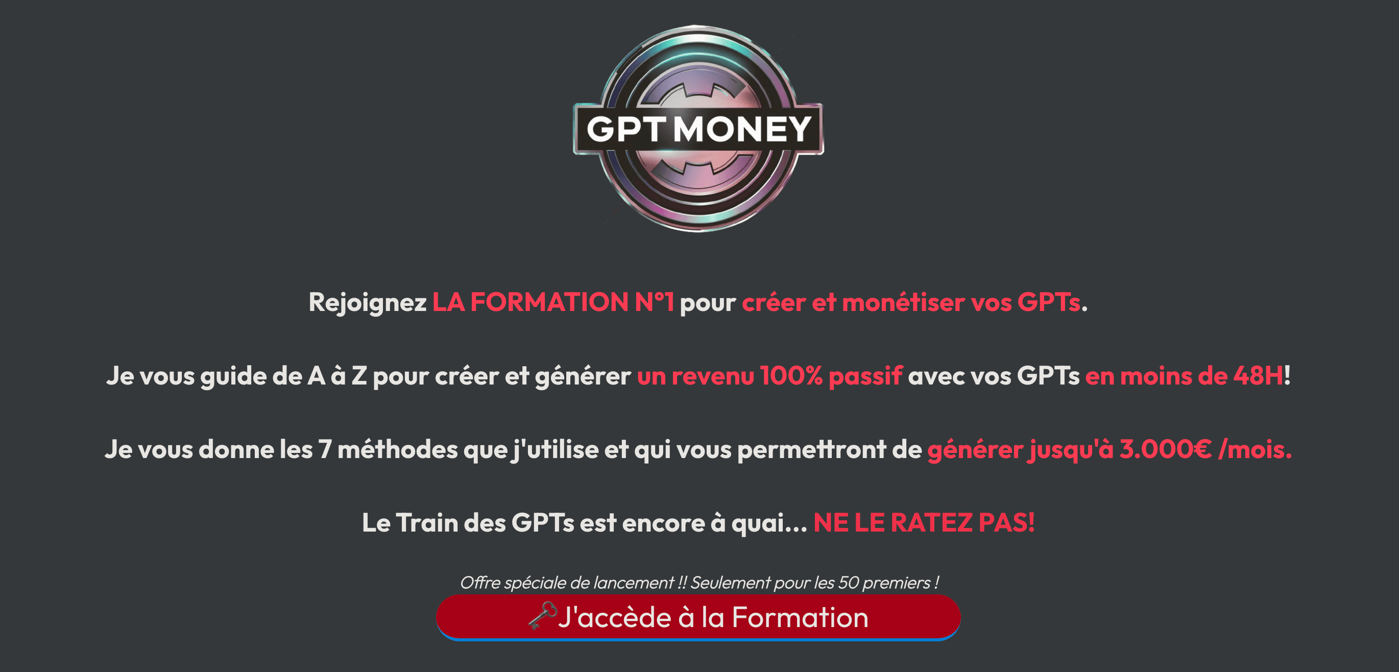 Rejoignez LA FORMATION N°1 pour créer et monétiser vos GPTs