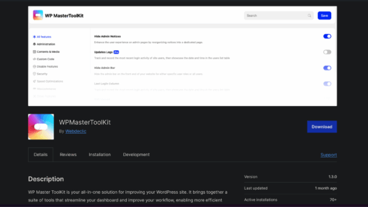 Découvrez WP Master Toolkit : L'extension WordPress tout-en-un dont vous avez besoin