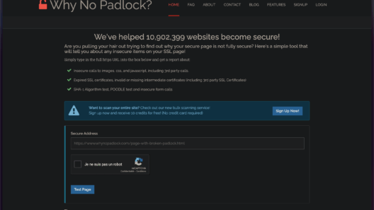 Découvrez pourquoi whyNoPadLock.com est l'outil indispensable pour tester la sécurité de votre site web dès aujourd'hui !