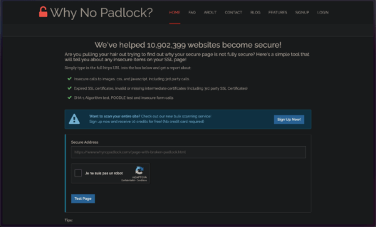 Découvrez pourquoi whyNoPadLock.com est l'outil indispensable pour tester la sécurité de votre site web dès aujourd'hui !