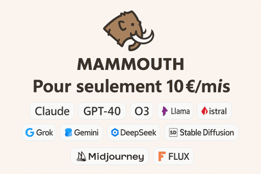 Mammoth : L'abonnement IA qui vous fait économiser une blinde !