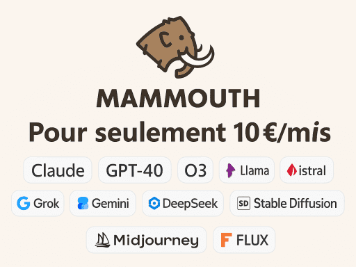 Mammoth : L'abonnement IA qui vous fait économiser une blinde !