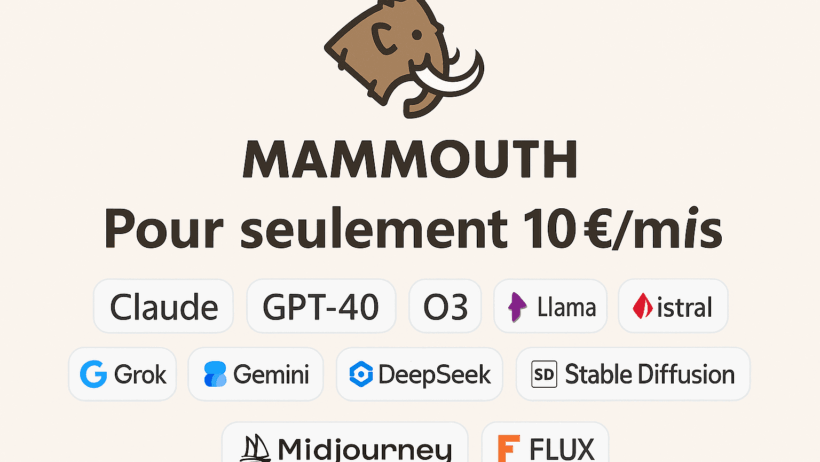Mammoth : L'abonnement IA qui vous fait économiser une blinde !